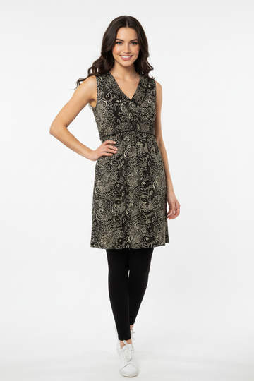 Sonoma Paisley Smocked Midi Dress