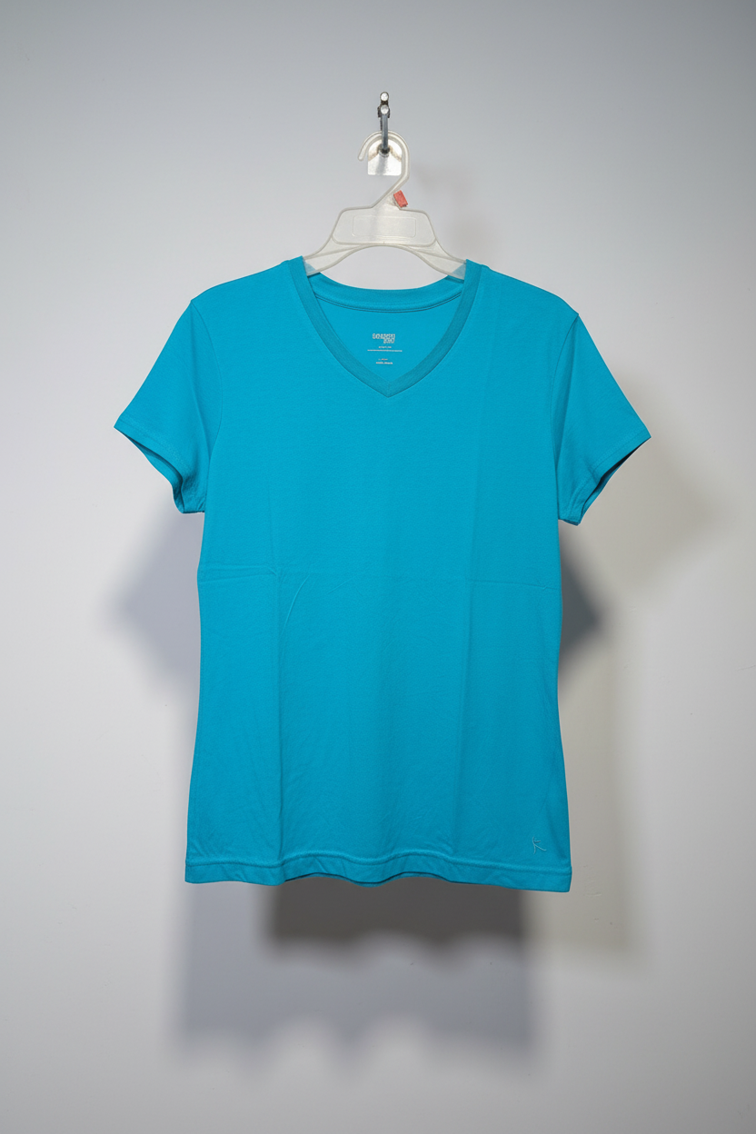 Turquoise V-Neck Casual T-Shirt - Danskin
