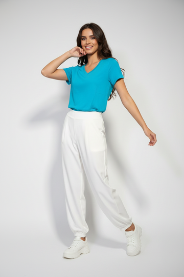 Turquoise V-Neck Casual T-Shirt - Danskin