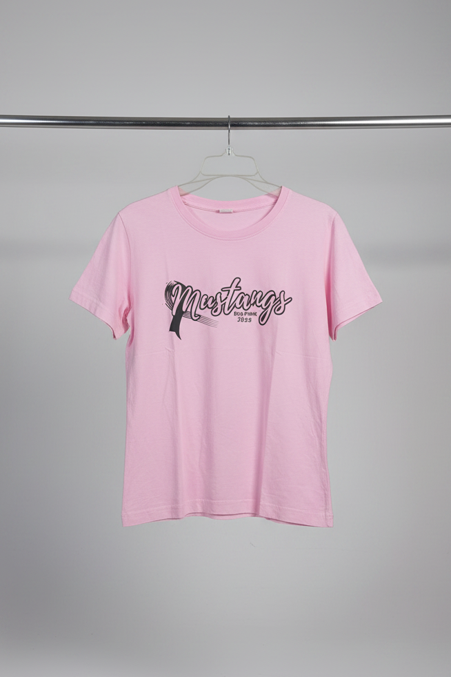 Premium Baby Pink Mustangs Graphic T-Shirt