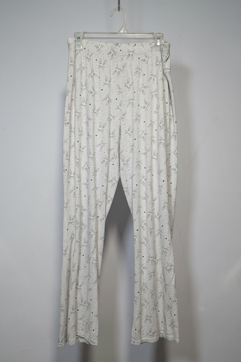 Light Grey All-Over Printed Relaxed Lounge Pants