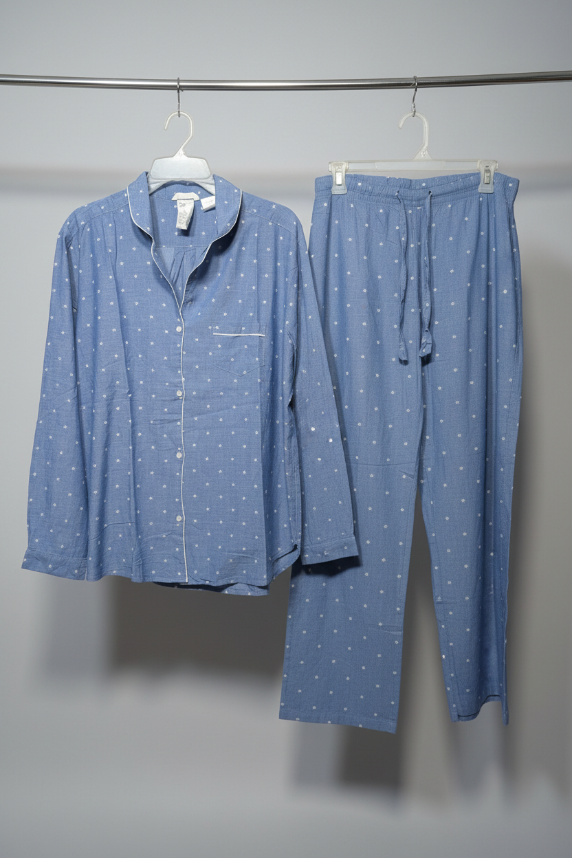Premium Blue Star Print Loungewear Pajama Set
