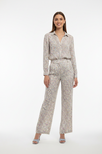 Premium Floral Print Long Sleeve Button-Down Shirt