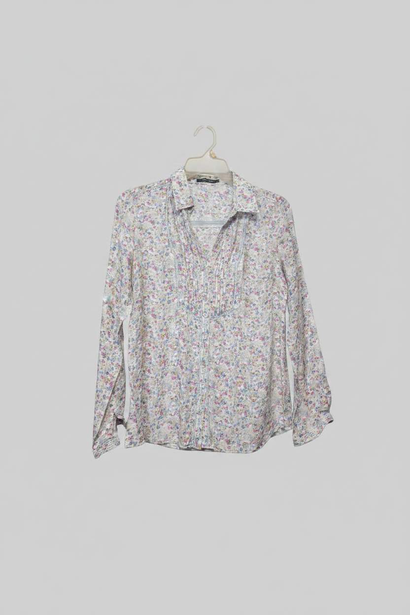 Premium Floral Print Long Sleeve Button-Down Shirt